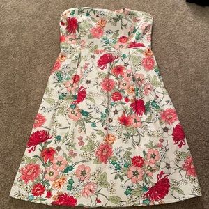 Strapless floral dress (Women’s size 6)